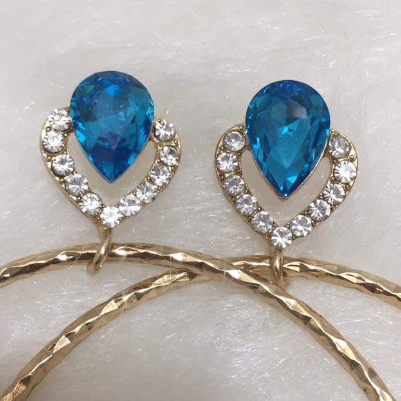 🌹Palm Beach Statement Dangle Hoop Earrings - Picture 4 of 4